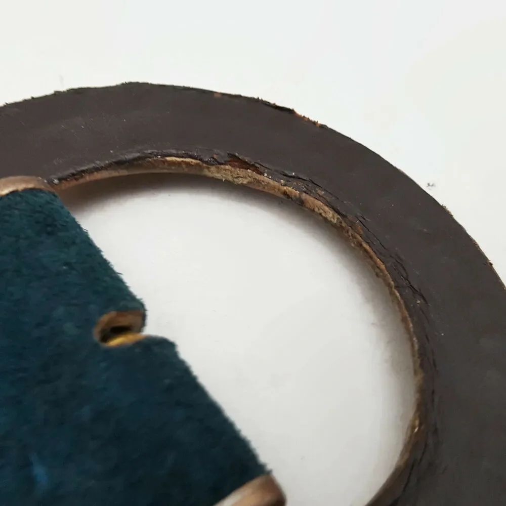 Carlisle Women's Genuine Leather Brown, Red & Green Suede Belt Size S